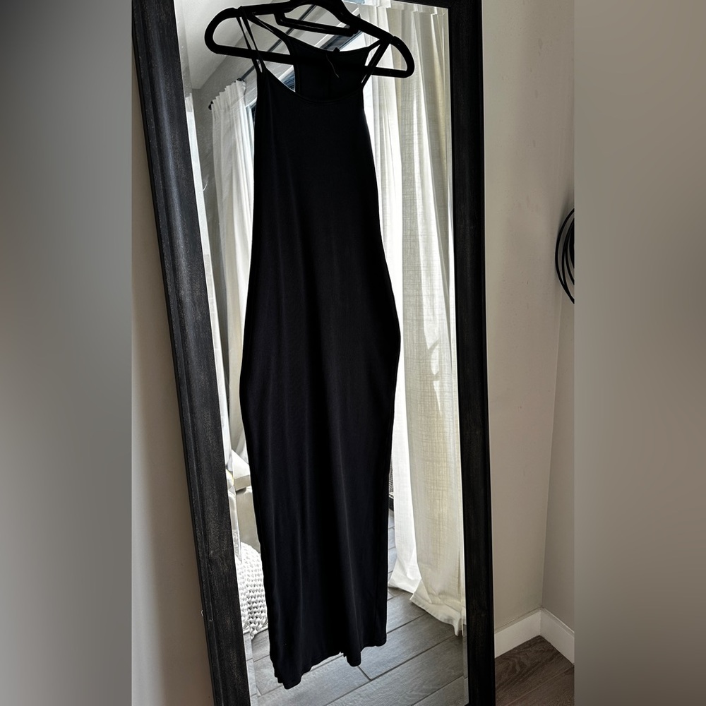 SKIMS Black Slim Maxi Dress with Spaghetti Straps - Picture 2 of 5
